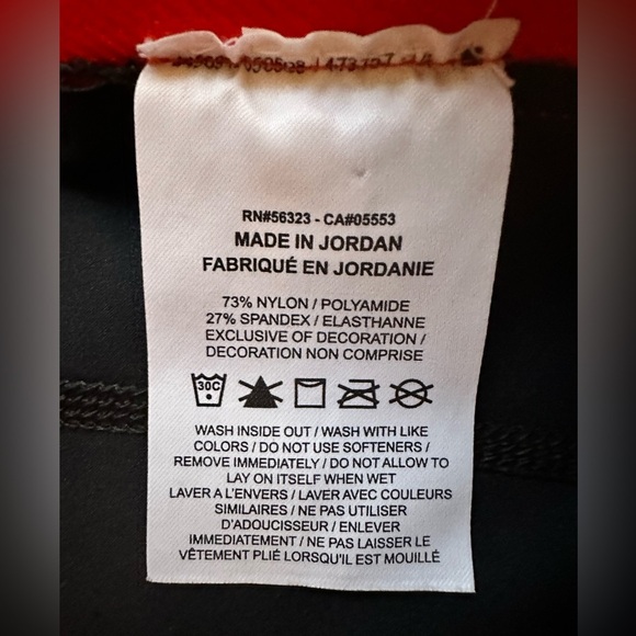 Nike Black Leggings with Red Waistband XS Woman’s High‎ Waisted - Picture 4 of 6